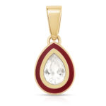 Classic Red Dewdrop Crystal Pendant Set - Image 3