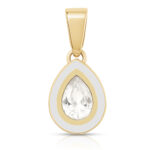 Pearl Frost Drop Pendant Set In Gold Finish - Image 3