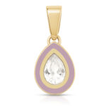 Blush Bloom Drop Pendant Set in Gold Finish - Image 5