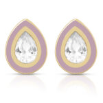 Blush Bloom Drop Pendant Set in Gold Finish - Image 3