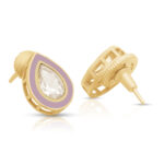 Blush Bloom Drop Pendant Set in Gold Finish - Image 2