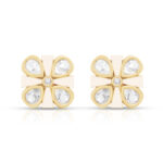 Mint Bloom Teardrop Pendant Set in Gold Finish - Image 3