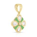 Blush Petal Radiance Pendant Set in Gold Finish - Image 5