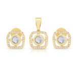 Crystal Grace Pendant Set in Gold Finish - Image 2