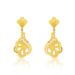 Elegant Gold-Toned Paisley Pendant Set with Earrings - Image 6