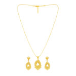Regal Blossom Gold-Plated Necklace & Earring Set - Image 2
