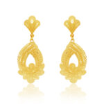 Regal Blossom Gold-Plated Necklace & Earring Set - Image 4