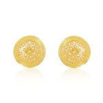 Floral Gold-Plated Chain Pendant & Earring Set - Image 4