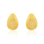 Elegant Tear Drop Antique Gold Pendant Set - Image 4