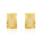 Sublime Rectangular Gold-Plated Chain Pendant Set - Image 4