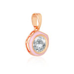 Soft Pink Enamel Crystal Pendant Set - Image 3