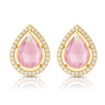 Pink Dewdrop Chain Pendant & Earring Set - Image 4