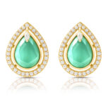 Sea Green Dewdrop Chain Pendant & Earring Set - Image 4
