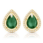 Royal Bottle Green Chain Pendant & Earring Set - Image 4