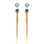 Brass Snake Chain Necklace Set with Earrings - Image 4