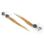 Brass Snake Chain Necklace Set with Earrings - Image 2