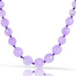 Lavender Purple Round Bead Mala - Image 2