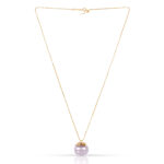 Gold Crystal Chain with Abalone Shell Pendant