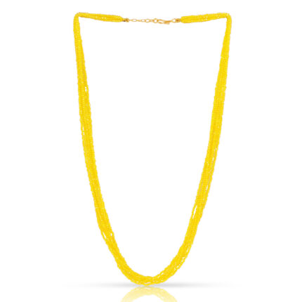 Yellow Hydro Bead Multi Strand Mala
