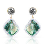 Raw Druzy & Pearl Beaded Necklace with Earrings - Image 4