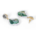 Raw Druzy & Pearl Beaded Necklace with Earrings - Image 2