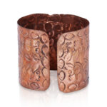 Afghani Copper Kada with Pink Agate Centre - Image 3