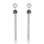 Rhodium-Plated Necklace Set with Crystal Studs - Image 4