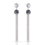 Rhodium-Plated Necklace Set with Crystal Studs - Image 3