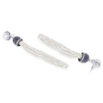 Rhodium-Plated Necklace Set with Crystal Studs - Image 2