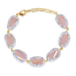 Semi-Precious Stone Gunthan Mala with Crystal Halo - Image 3